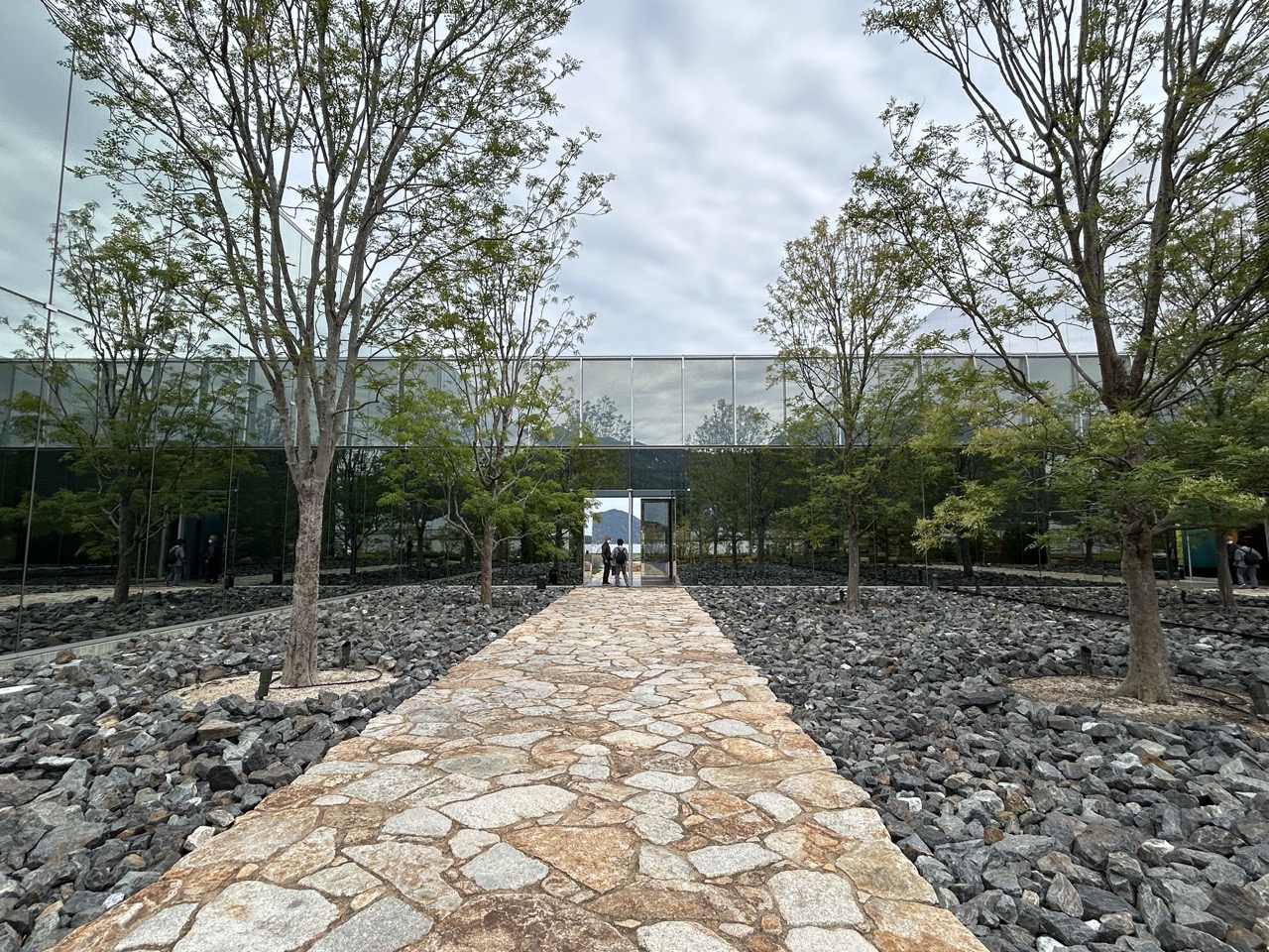 museum with reflective walls